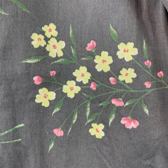 INC INTERNATIONAL CONCEPTS Gray Floral Stretch Cropped Pants Sz 14P - Picture 4 of 8